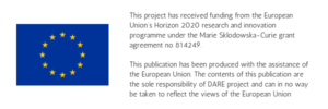 This project has received funding from the European Union’s Horizon 2020 research and innovation programme under the Marie Sklodowska-Curie grant agreement no 814249. This publication has been produced with the assistance of the European Union. The contents of this publication are the sole responsibility of DARE project and can in no way be taken to reflect the views of the European Union
